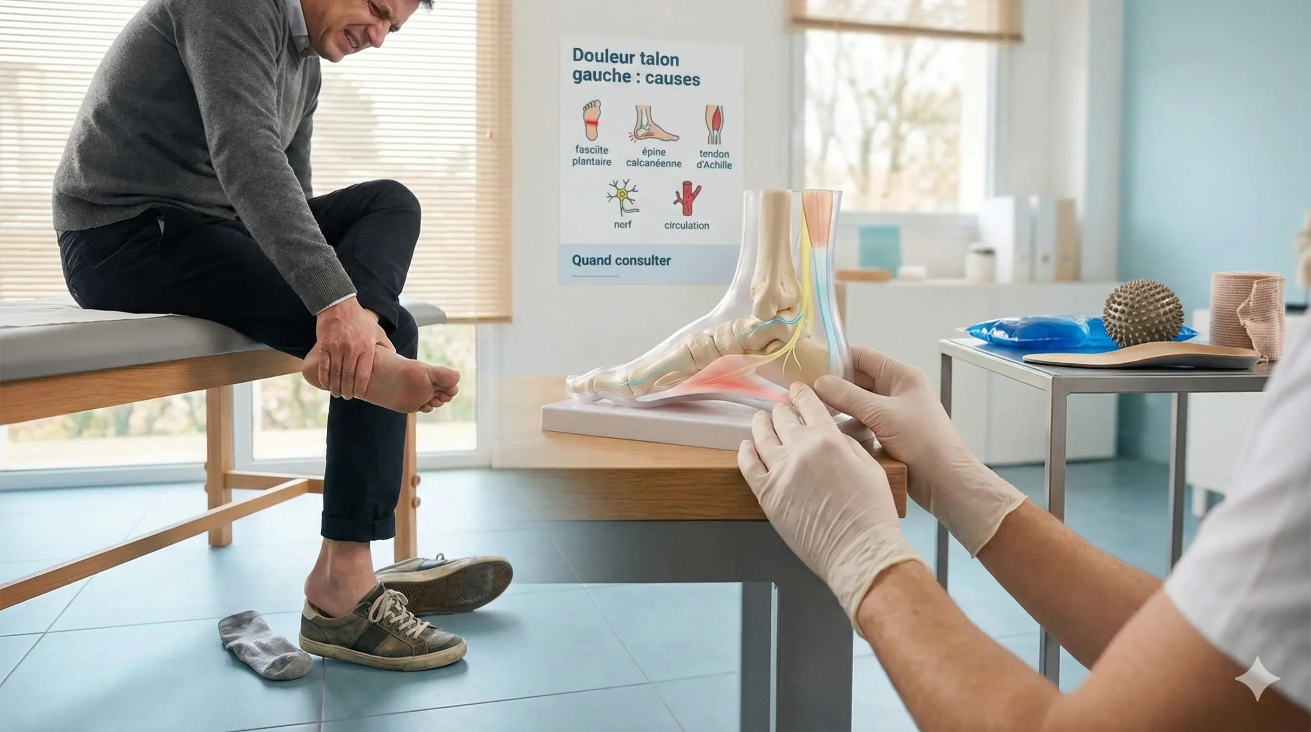 douleur talon gauche signification