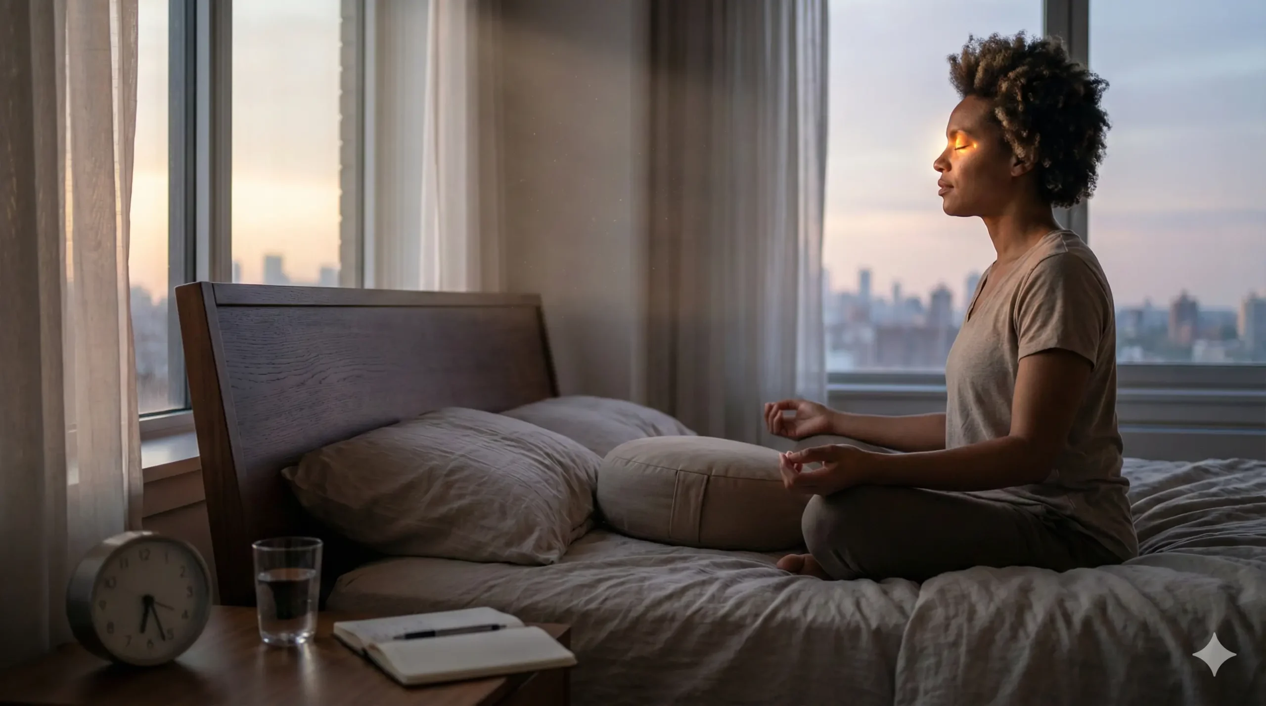 flash lumineux yeux fermés spiritualité