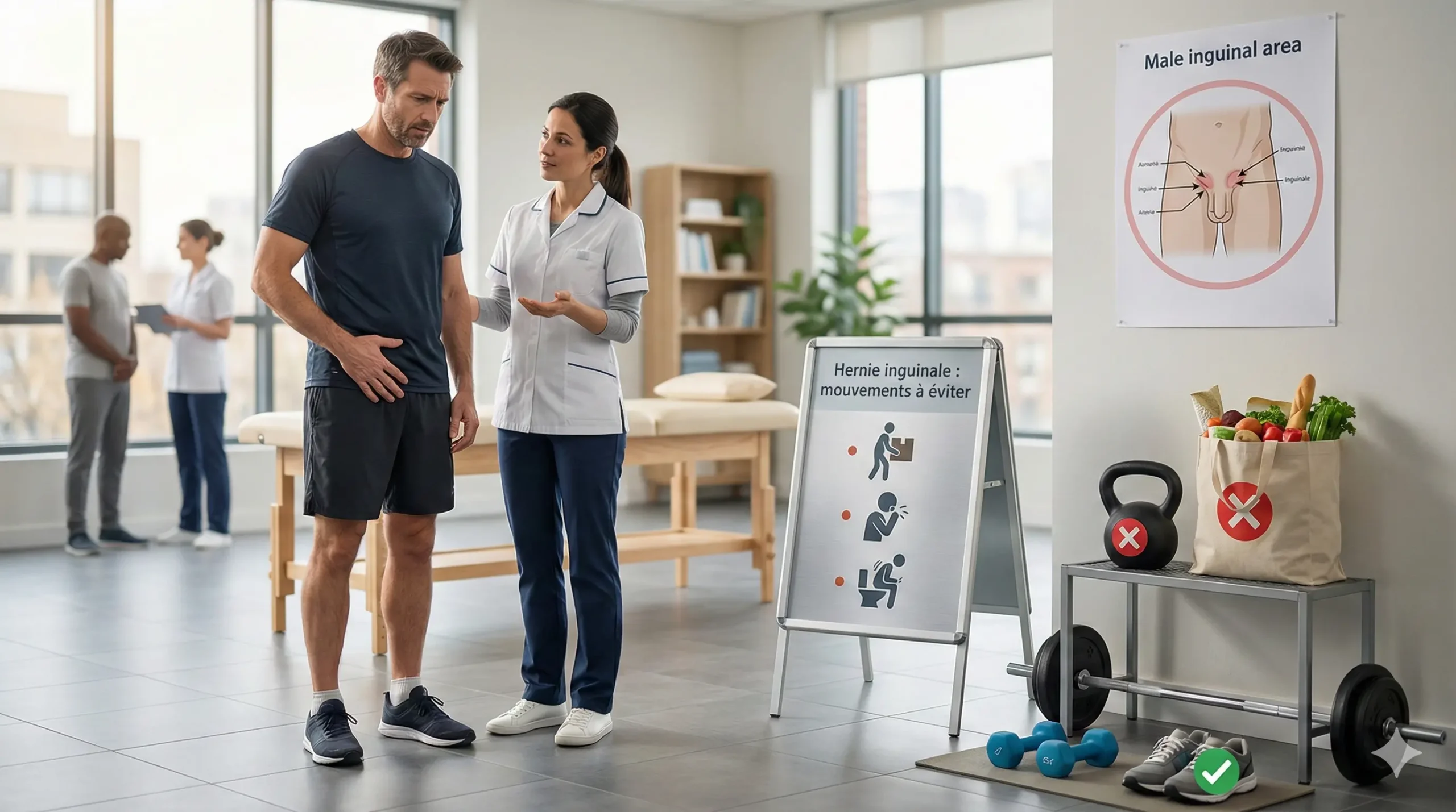 hernie inguinale mouvements à éviter