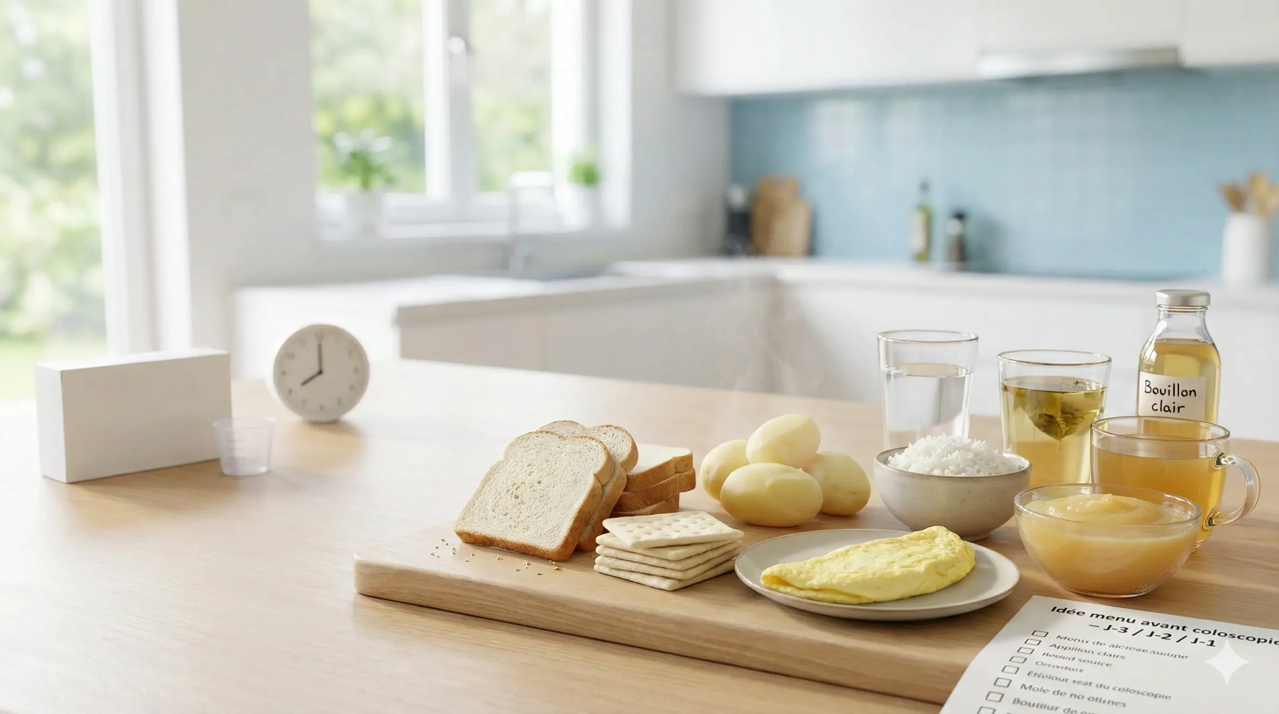 idée menu avant coloscopie